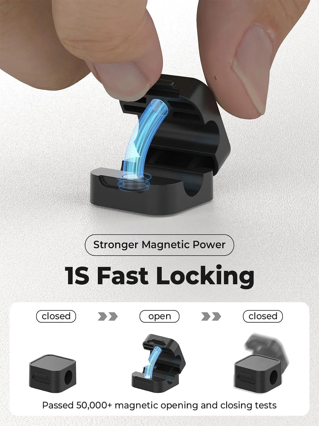 מחזיק כבלים מגנטי מתכוונן