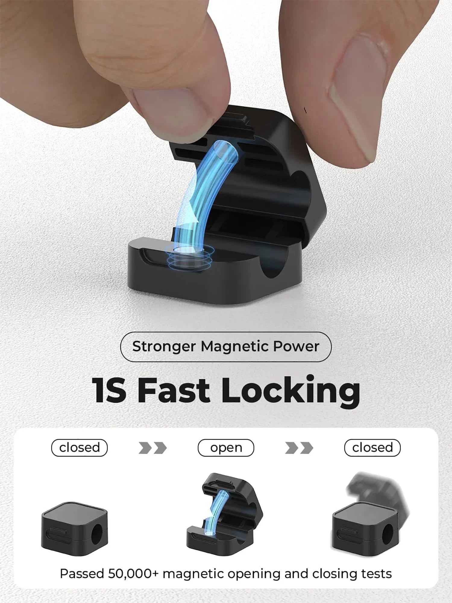 מחזיק כבלים מגנטי מתכוונן