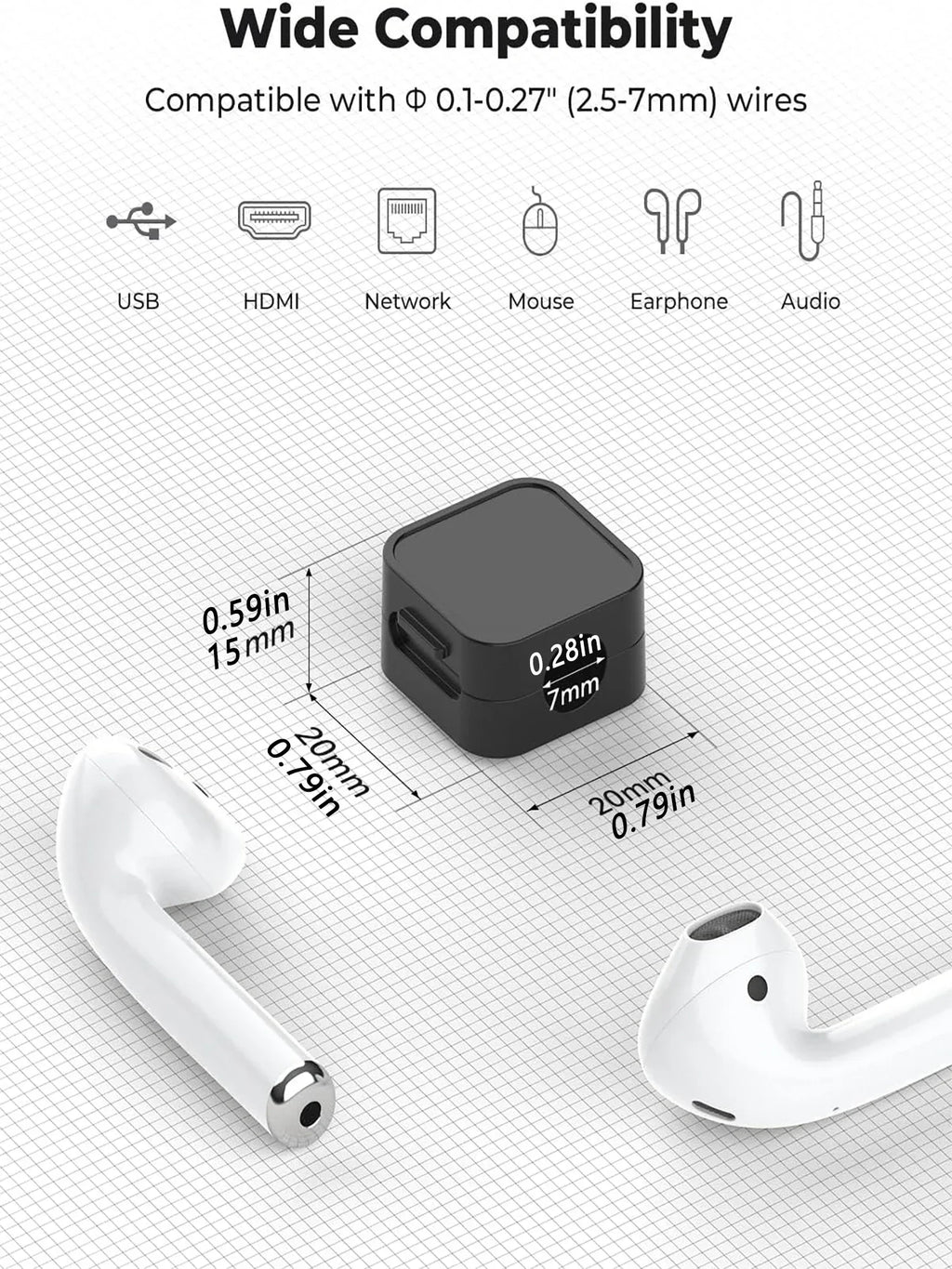 מחזיק כבלים מגנטי מתכוונן