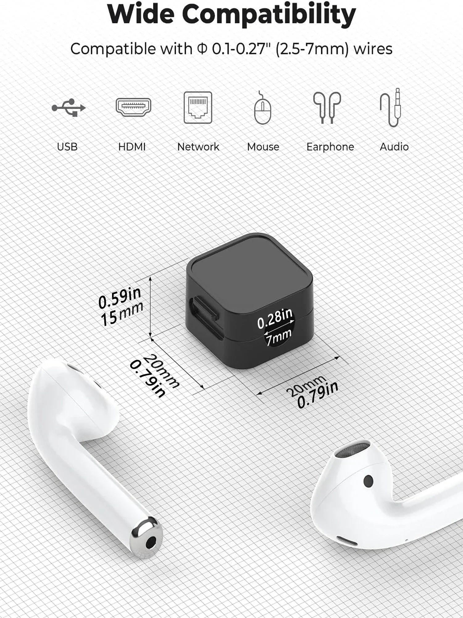 מחזיק כבלים מגנטי מתכוונן