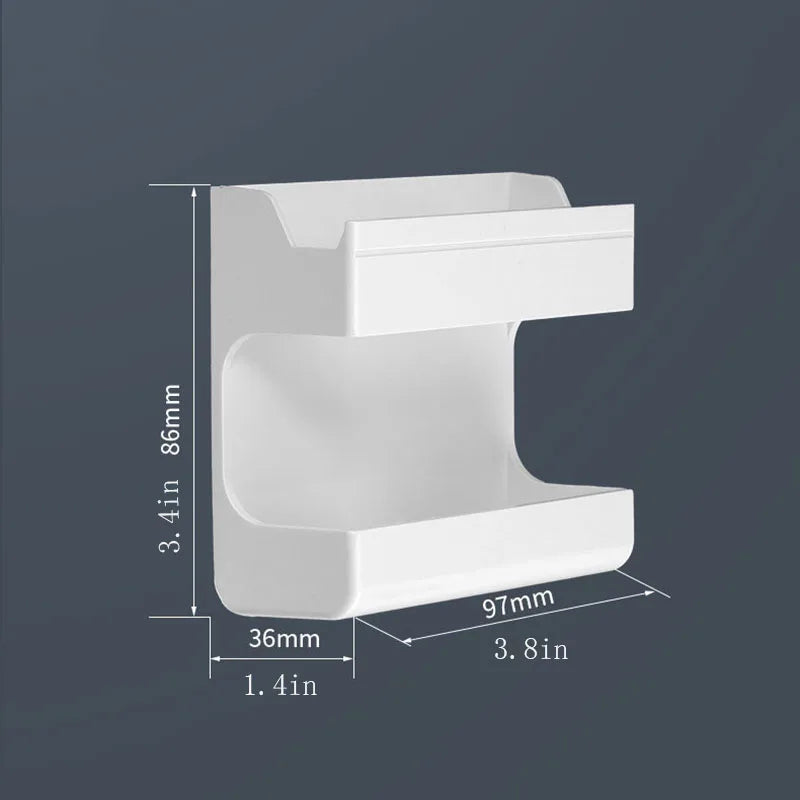 מתלה קיר רב־תכליתי לשלטים וטלפונים