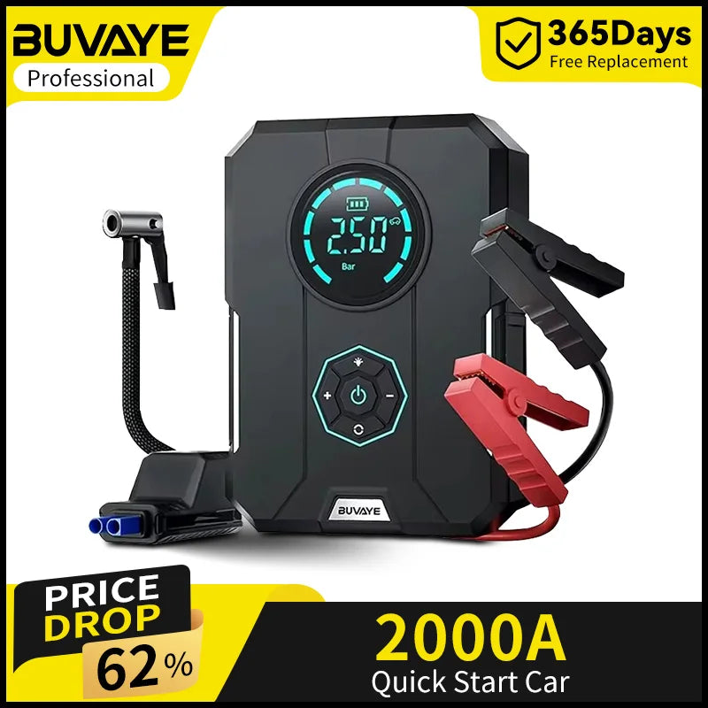 סטארטר נייד לרכב עם פאמפ – BUVAYE